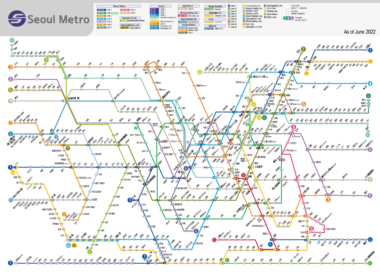 地铁线路图信息