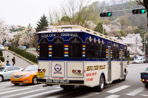 首尔城市观光巴士，开始江南江北换乘运行