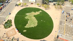 首尔广场韩半岛花圃地图