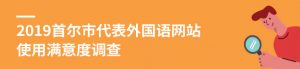 2019首尔市代表外国语网站使用满意度调查