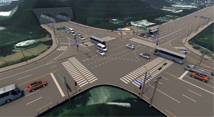 映射实际道路及交通状况的自动驾驶虚拟现实世界-2