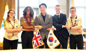 英国童子军联盟与英国驻韩国大使馆有关人士会谈