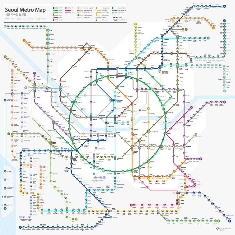 时隔40年首尔地铁线路图改编相关形象