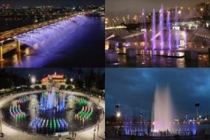 世界上最长的桥梁喷泉“盘浦月光彩虹喷泉”迎接新的春天、重启喷泉