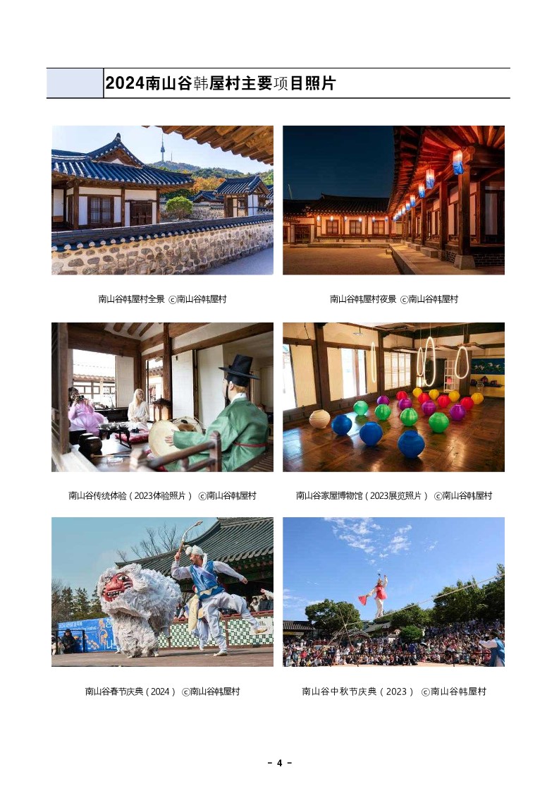 2024首尔代表性传统文化空间年度主要活动计划（南山谷韩屋村, 云岘宫）