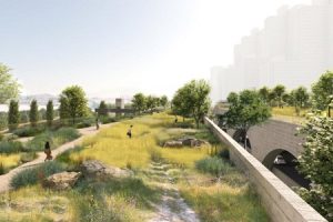 奥林匹克大路上方连接盘浦和汉江的首座空中公园将被建造成拥有庭园和小道的生态公园