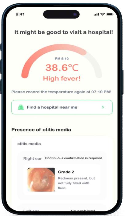智能体温计和中耳炎病程管理平台