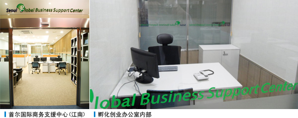 首尔国际商务支援中心(江南), 孵化创业办公室内部